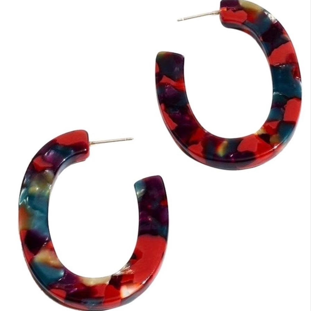 Madewell Resin Oval Hoop Earrings